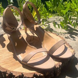 J. Crew Patent High-Heel Sandals in Ashen Khaki Size 10